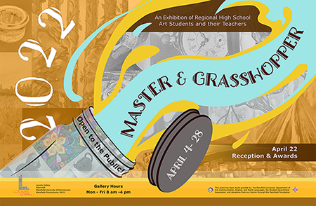 Exhibition poster for the Master & Grasshopper Exhibition 2022.